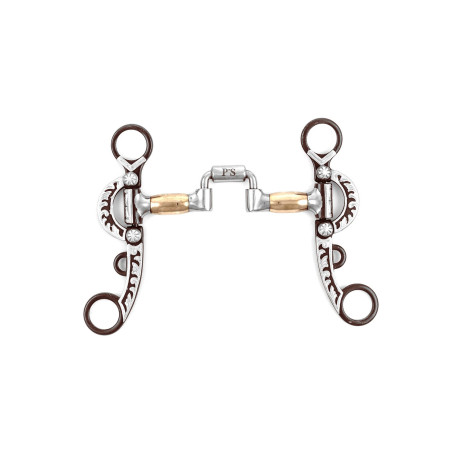 Freio corretivo em ferro preto com roletes de cobre e hastes trabalhadas Pool's