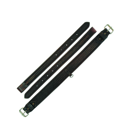 Cilha traseira western Lakota com decorações em padrão de cesto