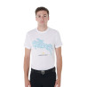 T-shirt de algodão Equestro masculino corte slim estampa Jump - Branco