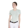 Camiseta técnica de treino feminina corte slim Equestro - Verde claro
