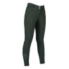 Calça HKM Ari cintura média com fundo 1/1 em silicone - Verde-oliva