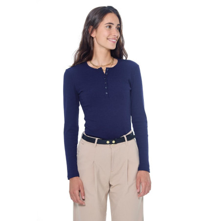 Camiseta de manga comprida feminina Harcour Pipalo