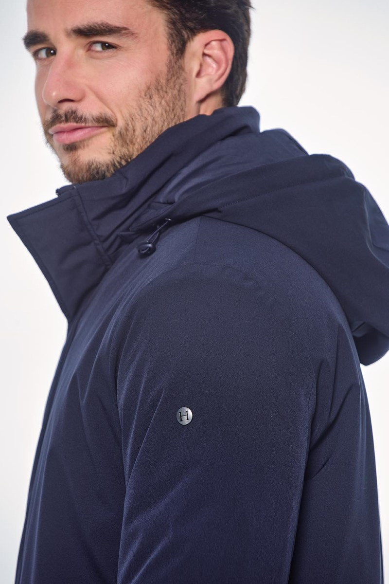 Parka longa Harcour Paulin Homem Marinho Azul-marinho