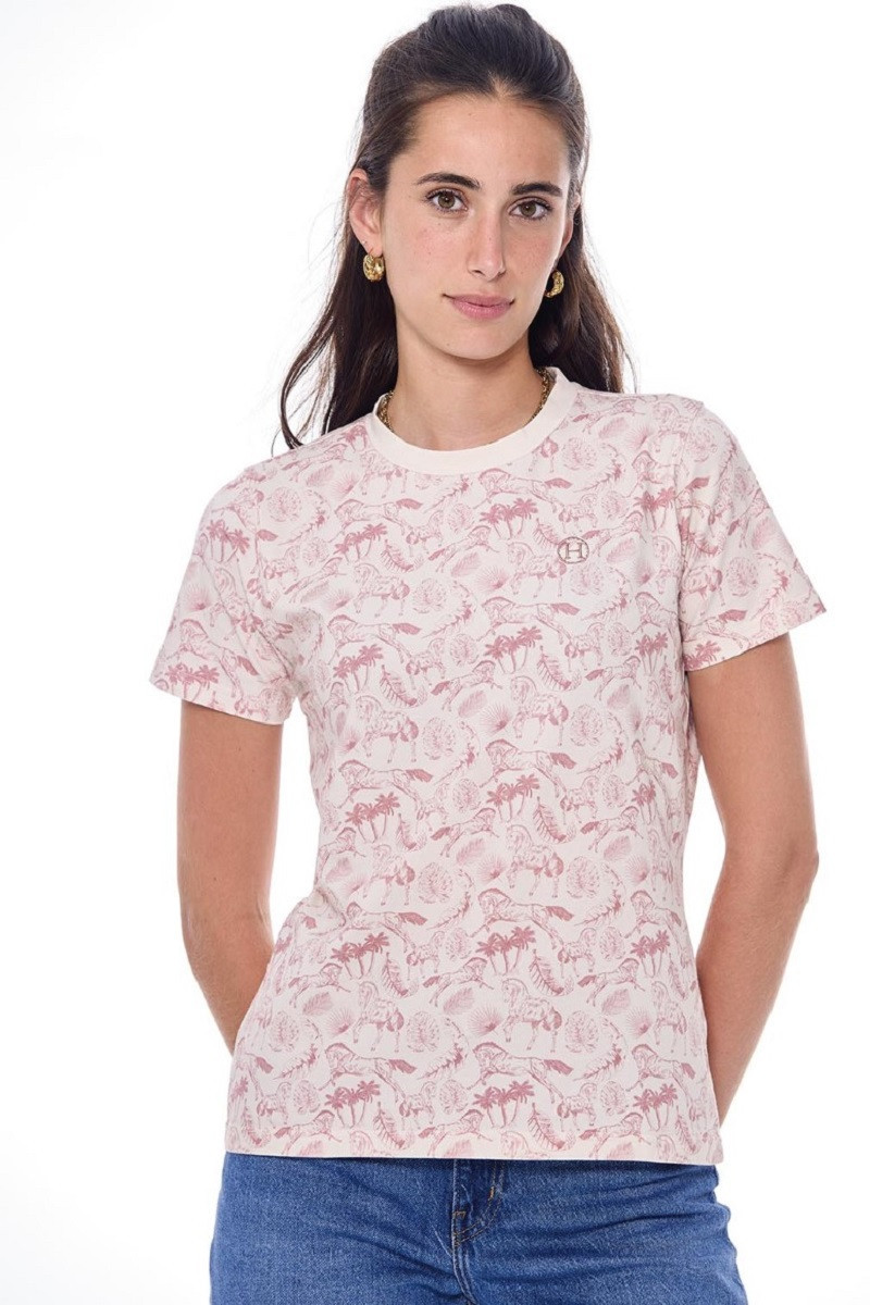 Camiseta Harcour Tabatha Jouy Amarelo