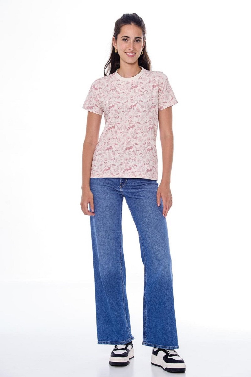 Camiseta Harcour Tabatha Jouy Amarelo