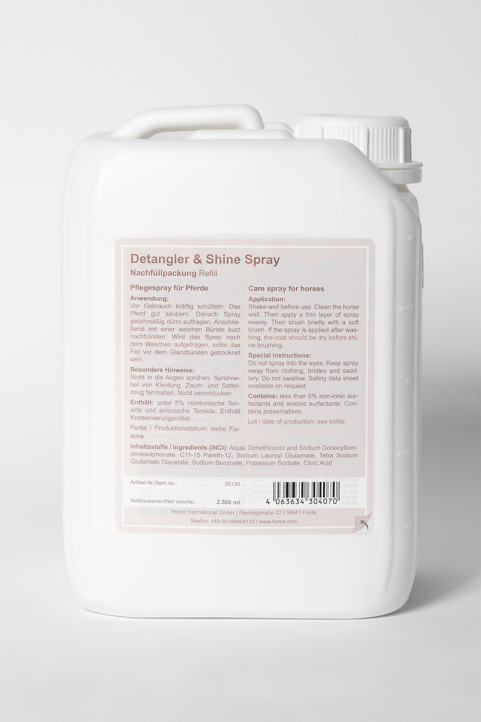 Refil de vaporizador desembaraçante e brilho Horze Rosa giz claro