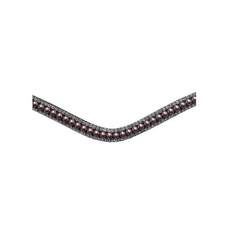 Frontal Montar pérolas ouro rosa