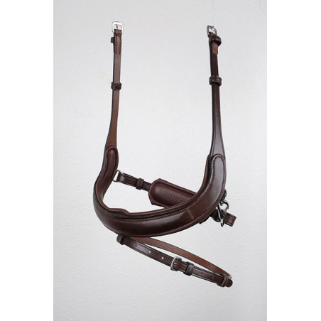 Muserola Montar Bretanha couro curtido