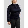 Polo de Montaria Briella de mangas compridas cristal Rose gold Curve feminino - Marinho