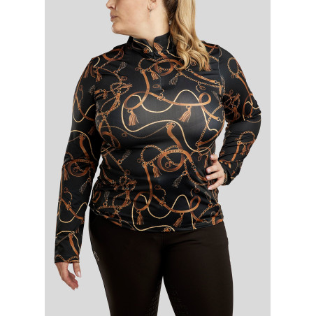 Polo Montar Haily Bridle mangas compridas Curve mulher