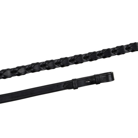 Rendas Montar trançadas em couro com gancho francês couro curtido