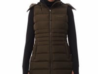 Colete acolchoado sem mangas LeMieux Harper Longline feminino Alpino Castanho