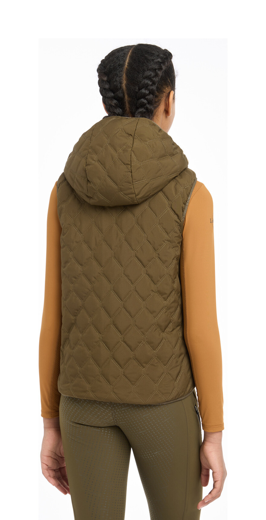 Colete de inverno reversível sem mangas LeMieux Eloise Young Rider Alpino Castanho