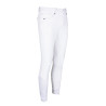 Calça de equitação Euro-Star Phil FullGrip masculina - Branco