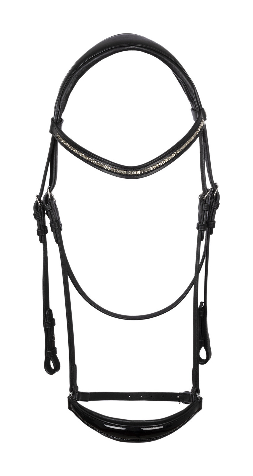 Bridão Dama em couro de bezerro Acavallo Preto