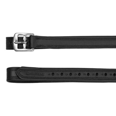 Estribos Supreme Softy Buff com forro de nylon e fivela curva em aço inoxidável