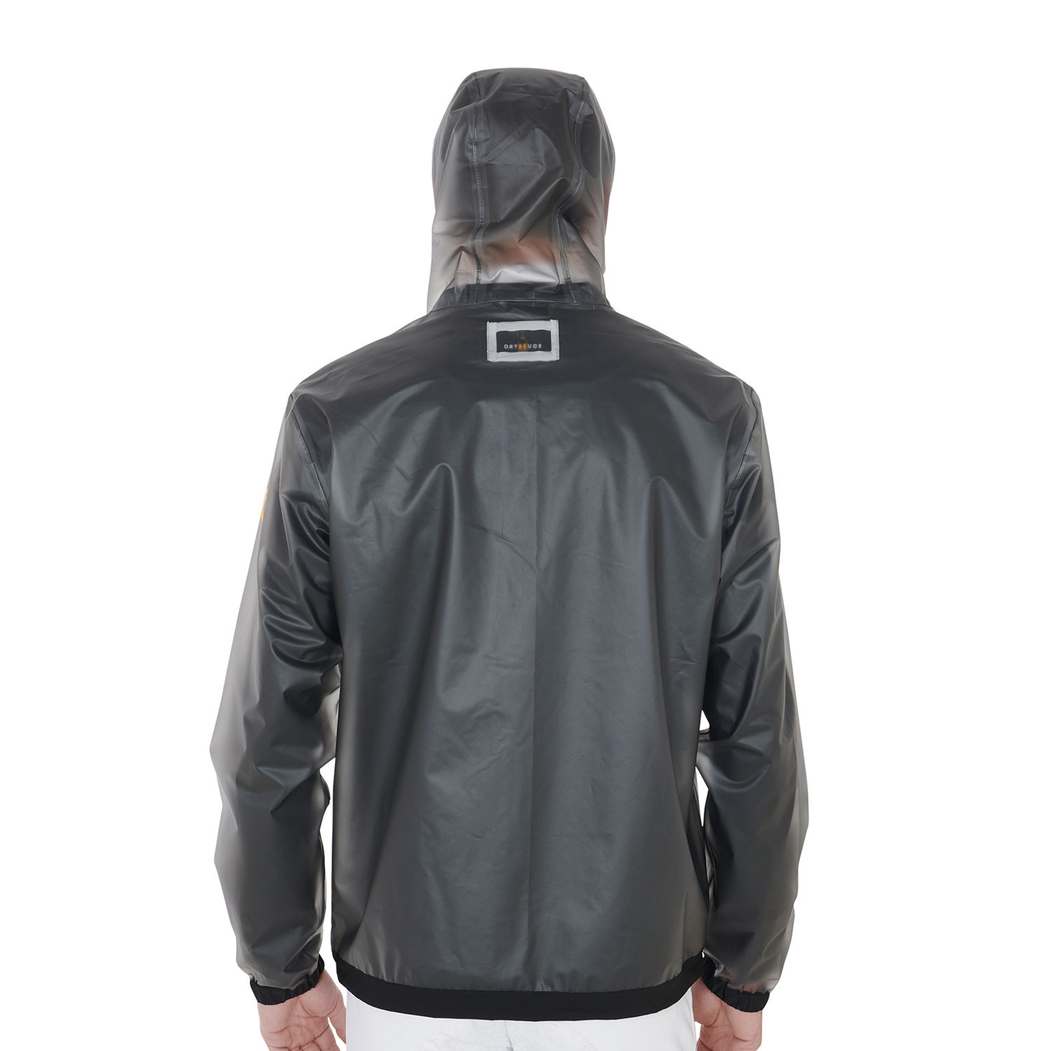 Impermeável técnico transparente masculino Equestro Cinzento