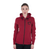 Sweatshirt com capuz Equestro feminino com zíper - Preto total