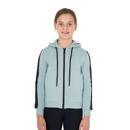 Sweatshirt Equestro feminino com zíper completo e interior em lã polar
