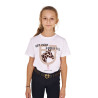 T-shirt Equestro em algodão menina Ride More Worry Less - Branco