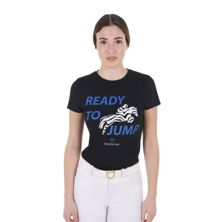 T-shirt Equestro em algodão para mulher Ready to Jump