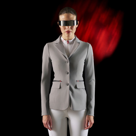 Casaco de competição feminino Equestro Ridertechnology com costuras termo-seladas