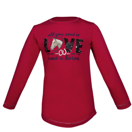 Camiseta de manga comprida Love Horses HKM infantil