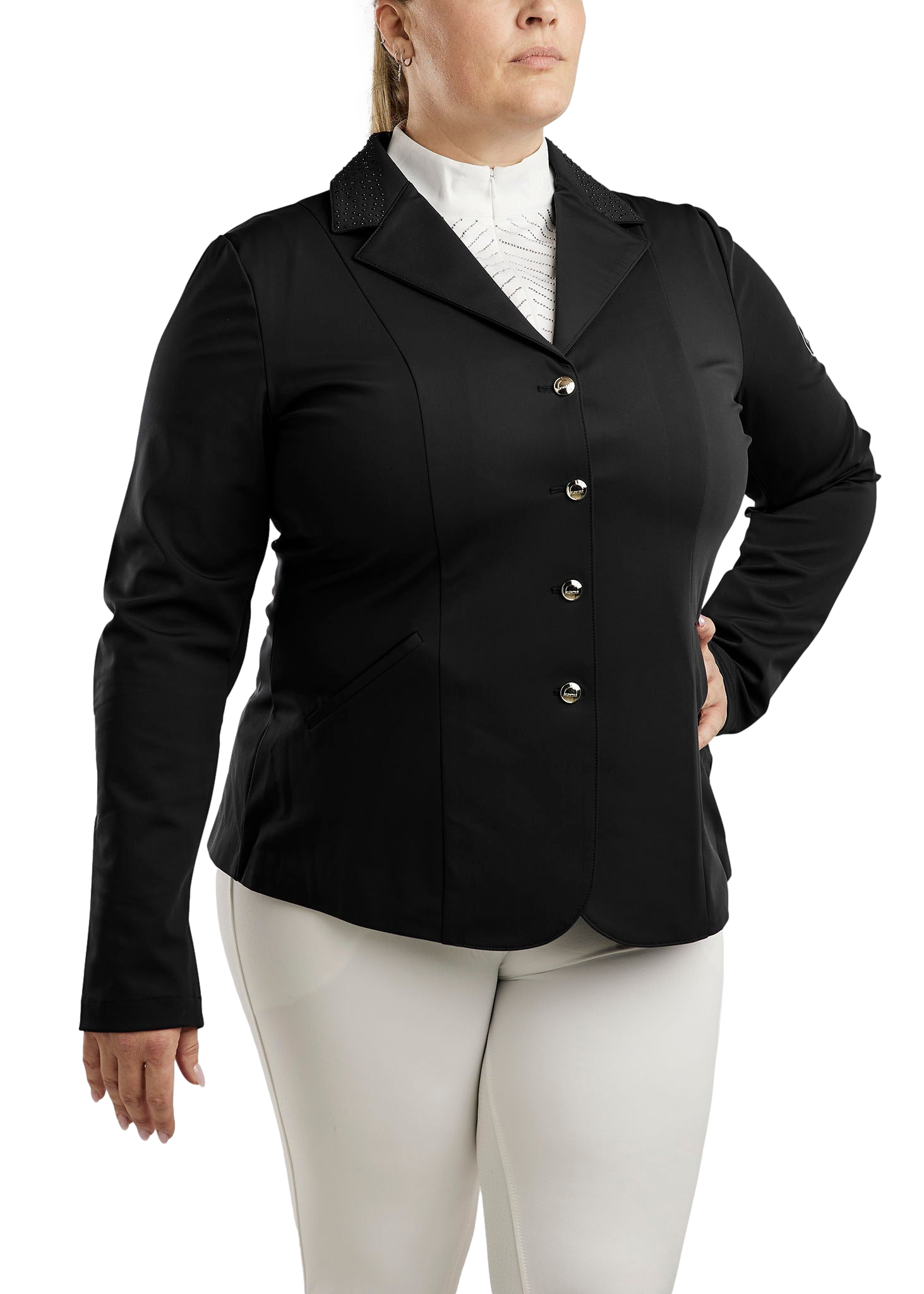 Casaco de competição Montar Bonnie Curve feminino Preto