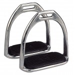 Estribos planos de aço niquelado Feeling