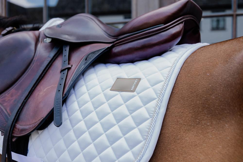 Almofada de sela Kentucky Diamond Rope Jumping Branco