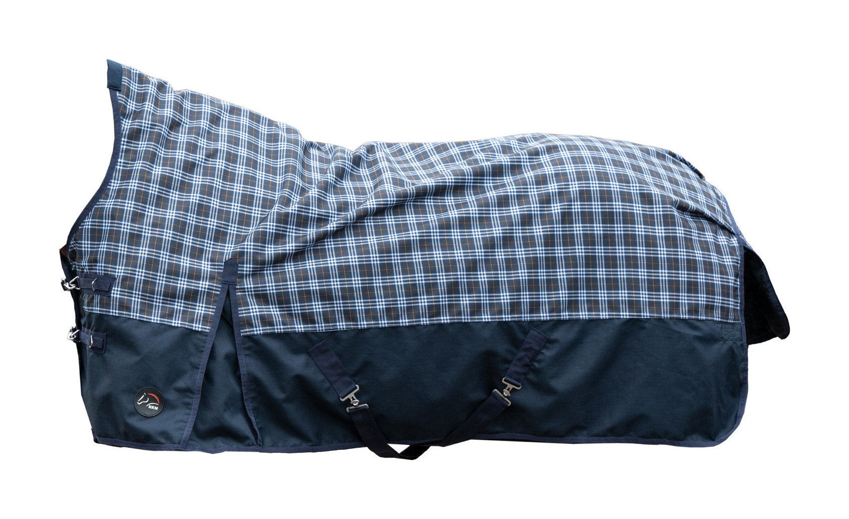 Cobertura highneck HKM Glasgow 1200D forro polar Azul / preto