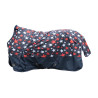 Cobertura highneck HKM Norwich 600D 300g - Azul-marinho com motivo de estrela