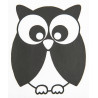 Aplique termocolante coruja HKM - Preto ps filme