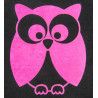 Aplique termocolante coruja HKM - Framboesa néon