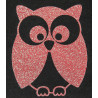 Aplique termocolante coruja HKM - Rouge flex moda glitter