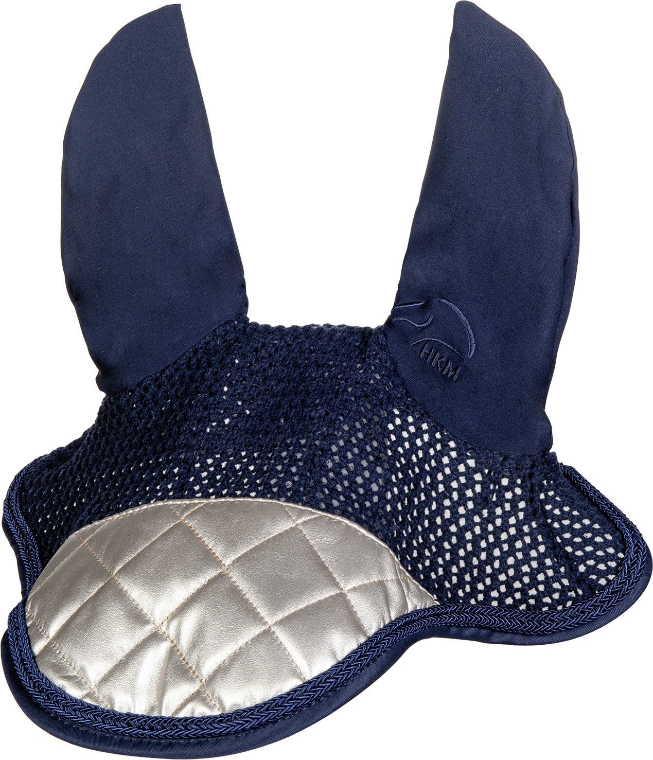 Touca anti-moscas Golden Queen Style HKM Azul escuro / dourado