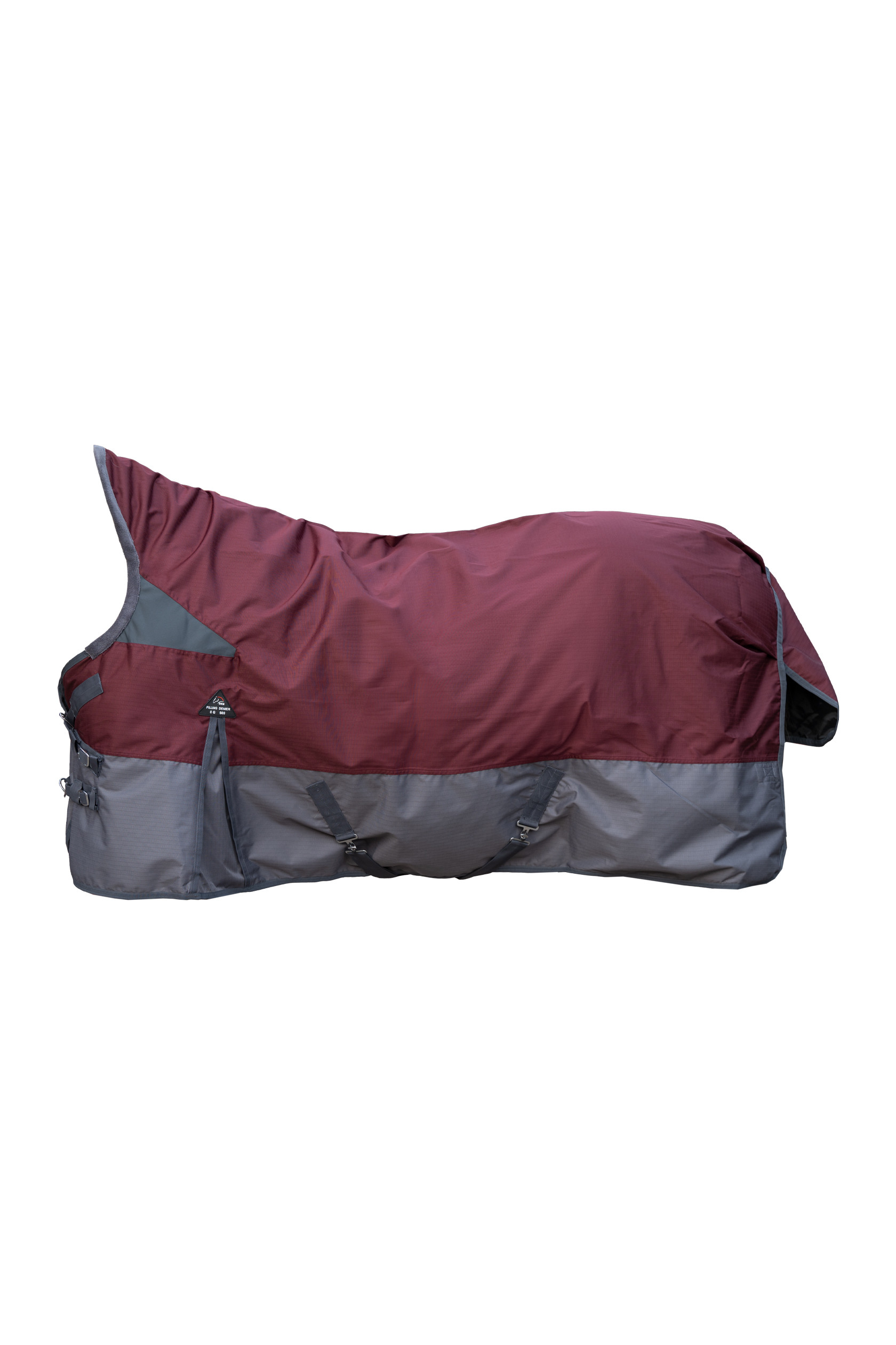 Cobertura highneck HKM Yukon 600D forrada com lã polar Vermelho escuro / cinza