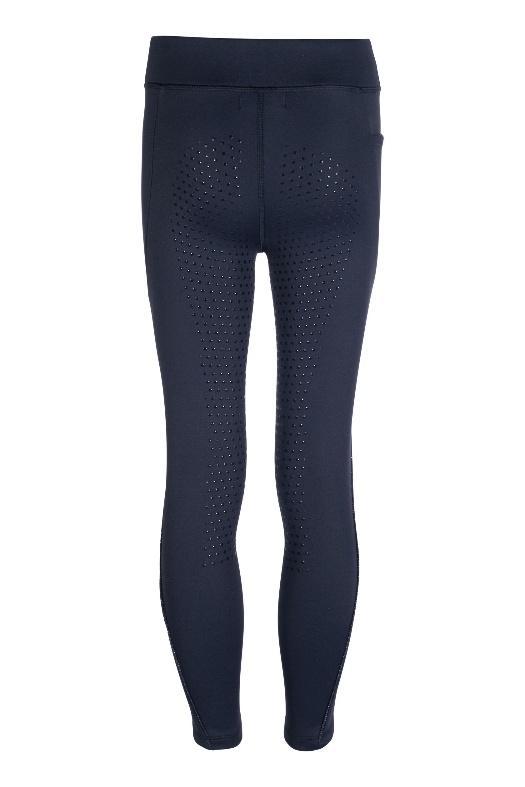 Legging Alice Kids fond intégral en silicone HKM Bleu foncé Legging Alice Kids fond intégral en silicone HKM Bleu foncé