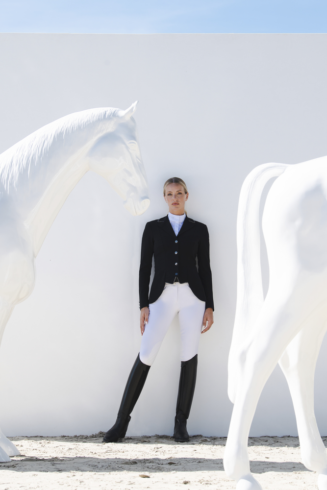 Frac de adestramento curto Pikeur Cecile feminino Preto