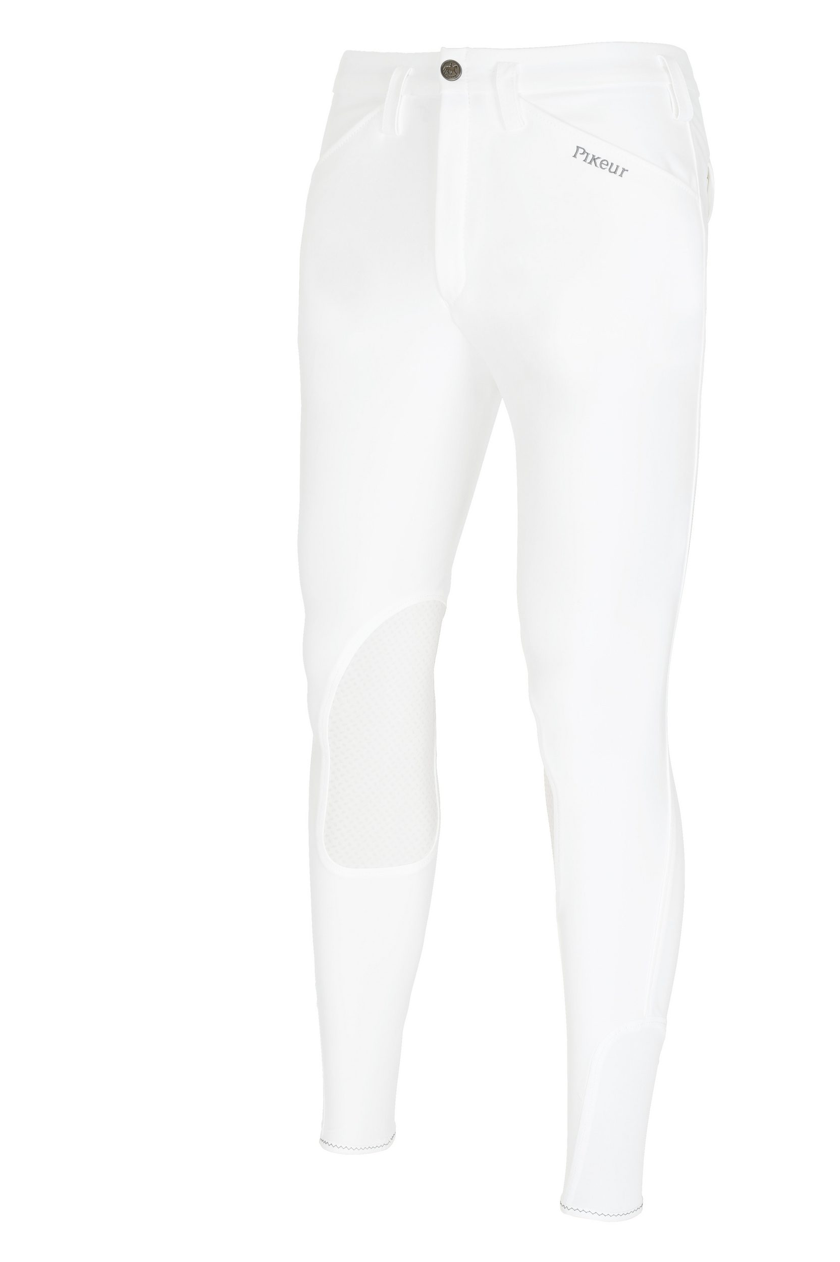 Calça masculina Pikeur Rodrigo com grip nos joelhos Kniebesatz Branco