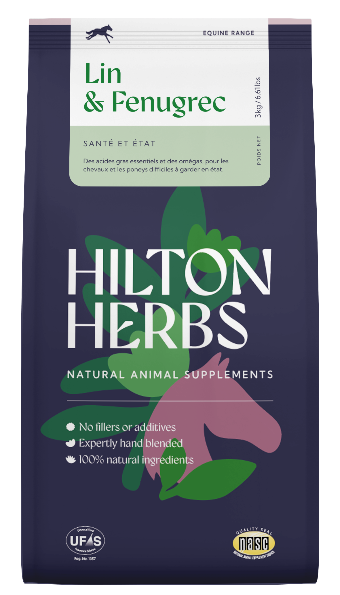 Suplemento equino: Linhaça & Feno-grego Hilton Herbs