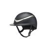 Capacete Charles Owen Halo Luxe com pala larga - Preto / platina