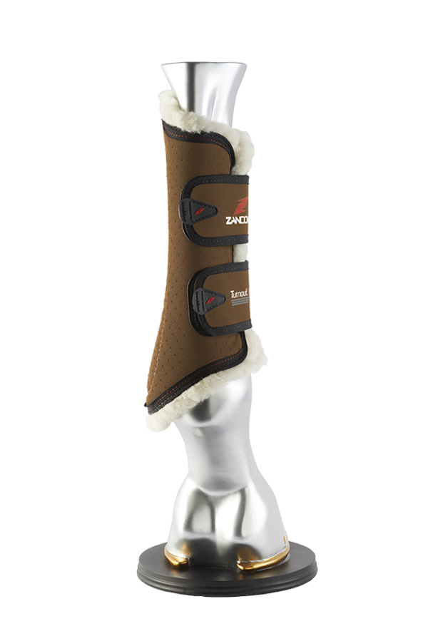 Guéitres microperfuradas de carneiro Zandona Turnout Air posteriores Castanho