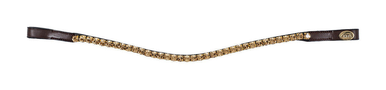 Frontal vaga strass HFI Castanho / dourado