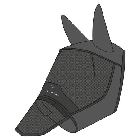 Máscara anti-moscas anti-UV Equithème Mesh com proteção para o nariz