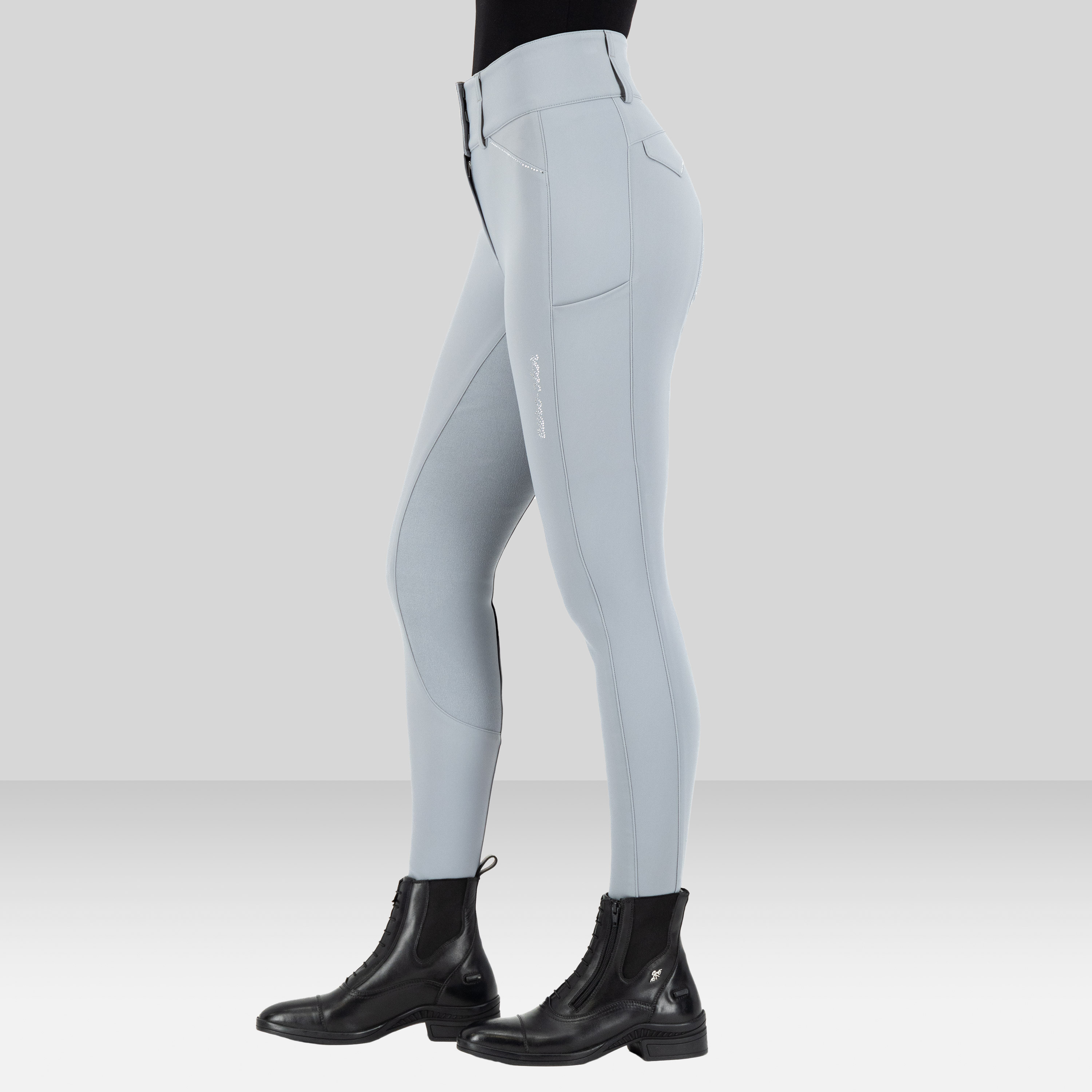 Calça de equitação Euro-Star Aurelia Grip Connect Full Noite Azul-marinho