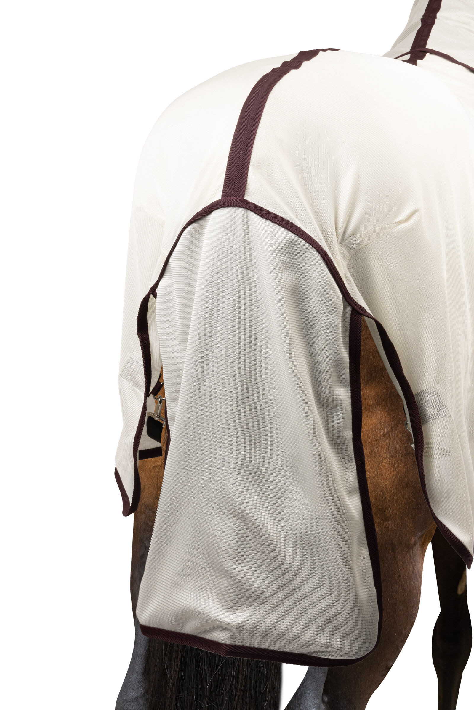 Cobertura anti-moscas Horze Paso Fino com pescoço removível e proteção UV Cinza titânio Cinzento