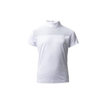 Polo de competição Horze Kaya infantil com strass