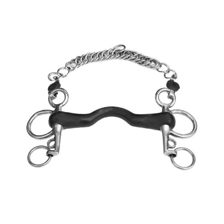 Mors Pelham Jump'In ramos pequenos de borracha rígida