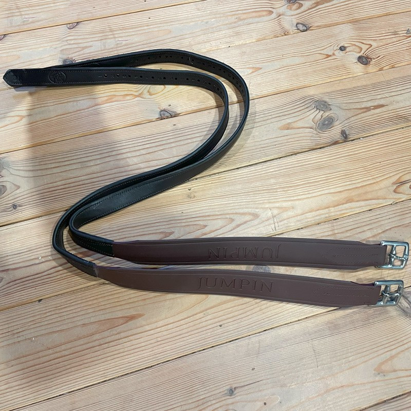 Etrivières Jump'In couro e biothane Havana Castanho